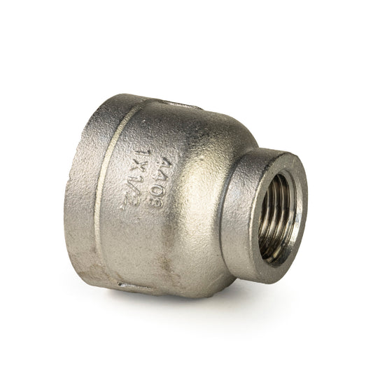 Reducing socket, stainless steel, "lost wax", 2x female thread, BSP 1¼" x 1"