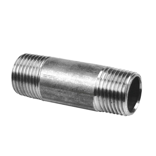 Barrel nipple, stainless steel, 2x male thread, ½" x 100 mm