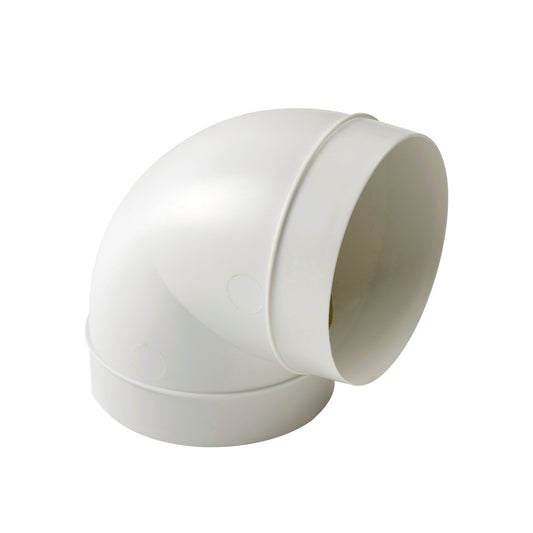 Nedco bend 90° for kitchen ventilation, PVC, 2x spigot, Ø 125 mm
