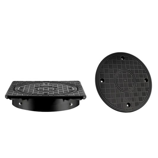 Karmat pit cover, PP, square, 365 x 365 mm, with closed lid, 315 mm