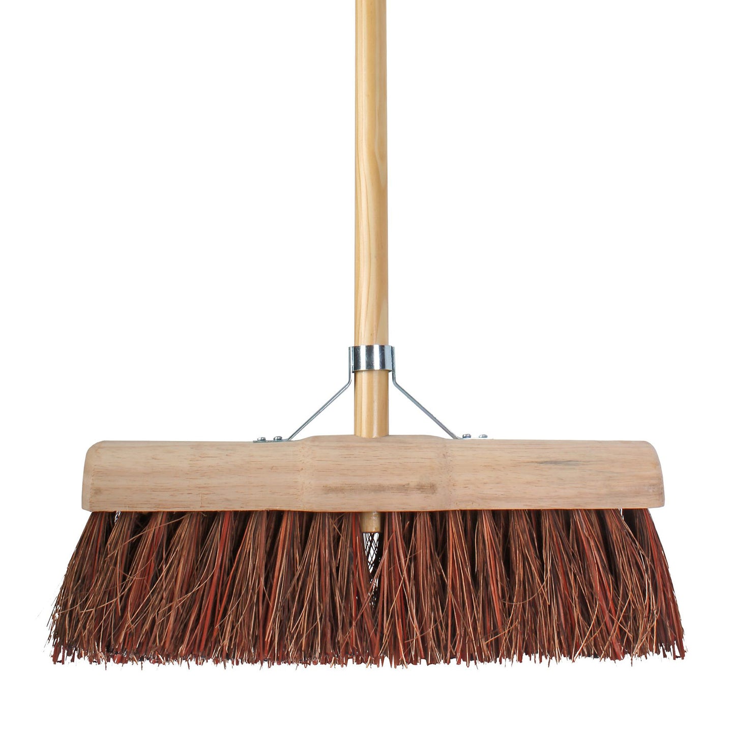 Talen Tools municipal broom, round hood, natural fibre bristles, 45 cm, handle 160 cm