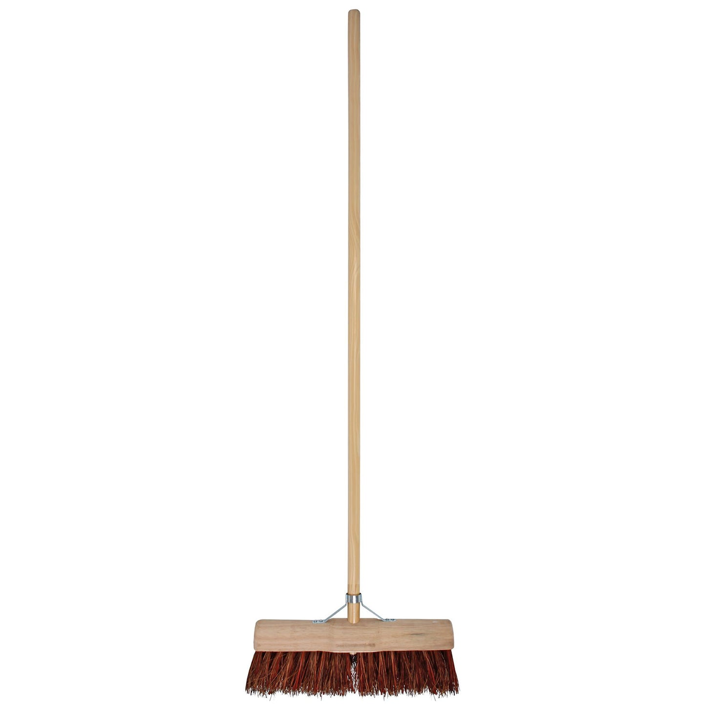 Talen Tools municipal broom, round hood, natural fibre bristles, 45 cm, handle 160 cm