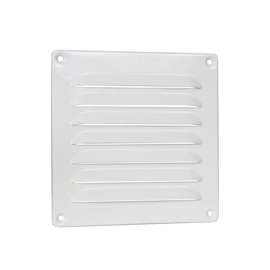 Nedco blade grille, aluminum, small blades, folded edge, 160 x 160 mm, white
