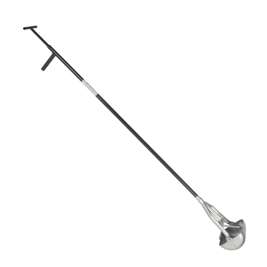 Talen Tools drain scoop, square model, steel, bowl size 15 cm, handle length 1.5 m
