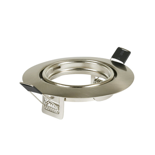 Adurolight® recessed luminaire, tilting, chrome, 89 mm, excl spotlight