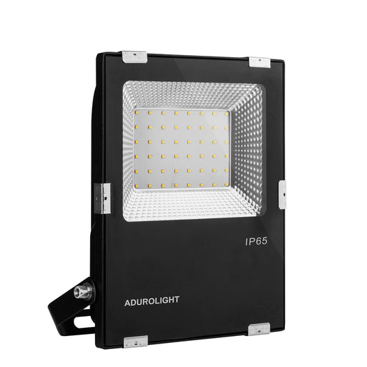 Adurolight® Quality Line LED floodlight, Jeff, 50 W, 4000 K