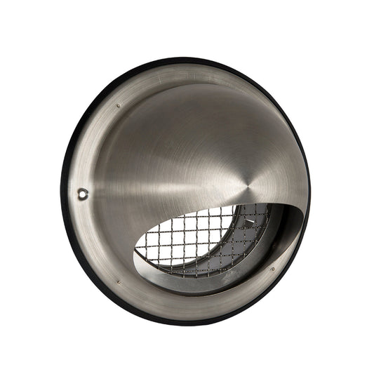 Nedco ball grille with coarse mesh, stainless steel 304, round, 125 mm, brushed stainless steel 304