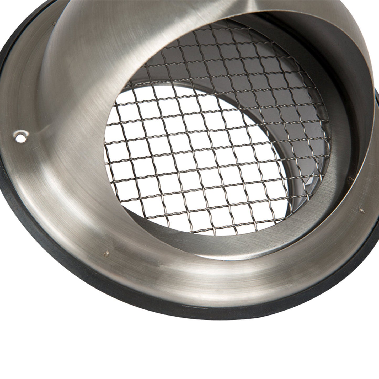 Nedco ball grille with coarse mesh, stainless steel 304, round, 125 mm, brushed stainless steel 304