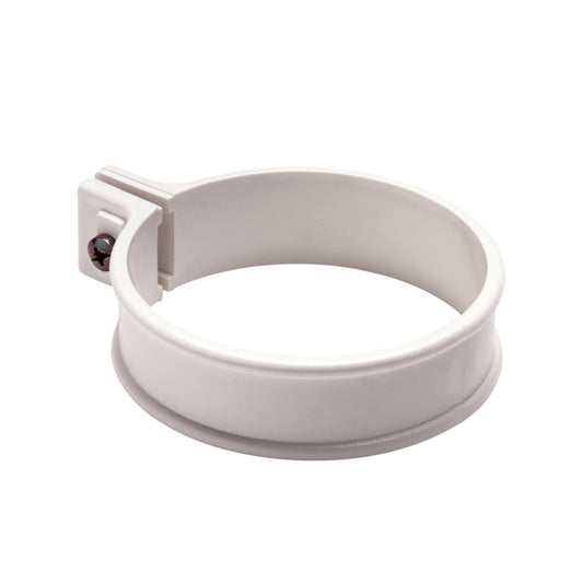 Dyka rainwater downpipe bracket, PVC, model B, white, 100 mm