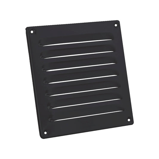 Nedco blade grille, aluminum, small blades, folded edge, 160 x 160 mm, grey