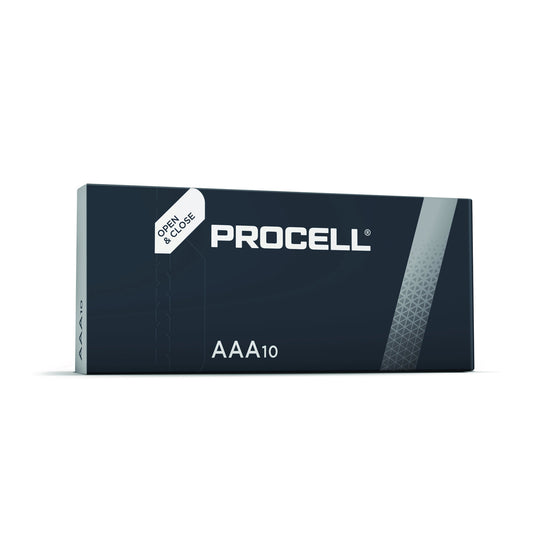Duracell Procell alkaline battery, Micro/AAA, box of 10 pieces