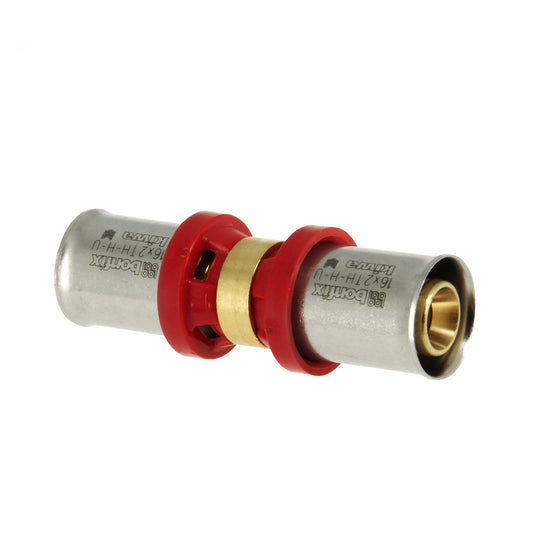 Bonfix Alu-press coupling, 2x press, Kiwa, 26 mm