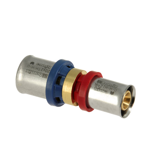 Bonfix Alu-press reducing coupling, 2x press, Kiwa, 26 x 16 mm