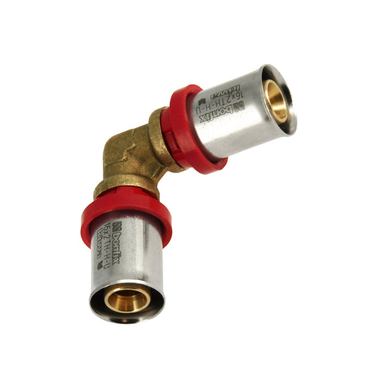 Bonfix Alu press elbow 90°, 2x press, Kiwa, 16 mm