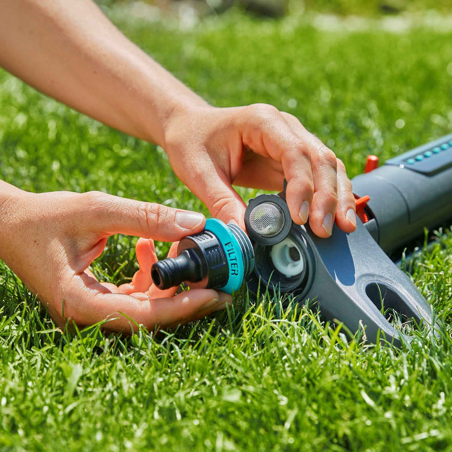 Gardena oscillating sprinkler, type AquaZoom L, 28 - 350 m²