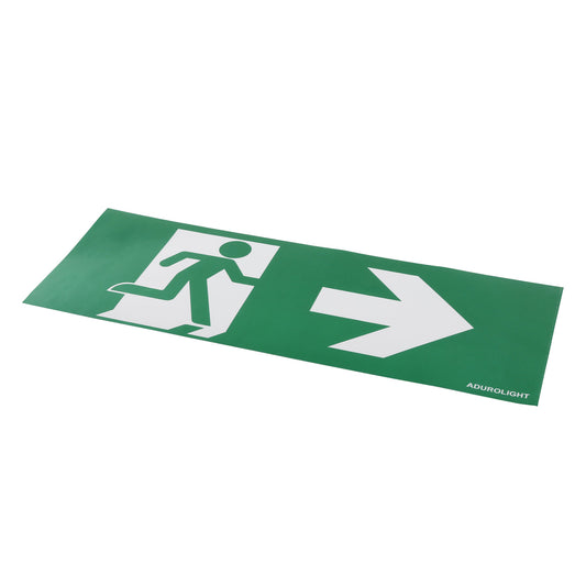 Adurolight® emergency exit pictogram sticker, PVC, right arrow