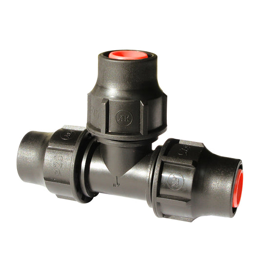 Palaplast T-piece 90°, 3x clamp, 16 mm
