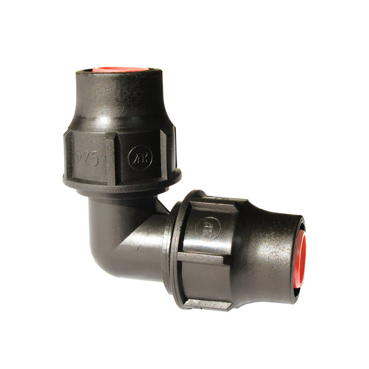 Palaplast elbow, 2x clamp, 16 mm