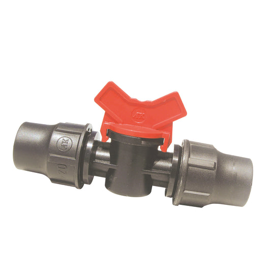 Palaplast coupling with valve, 2x clamp, 16 mm