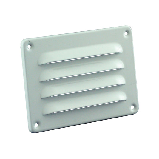 Nedco blade grille, aluminum, small blades, folded edge, 130 x 90 mm, white