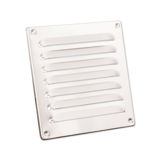 Nedco blade grille, aluminum, small blades, folded edge, 160 x 160 mm, aluminum