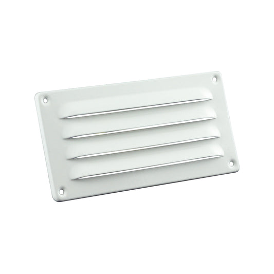 Nedco blade grille, aluminum, small blades, folded edge, 180 x 90 mm, white