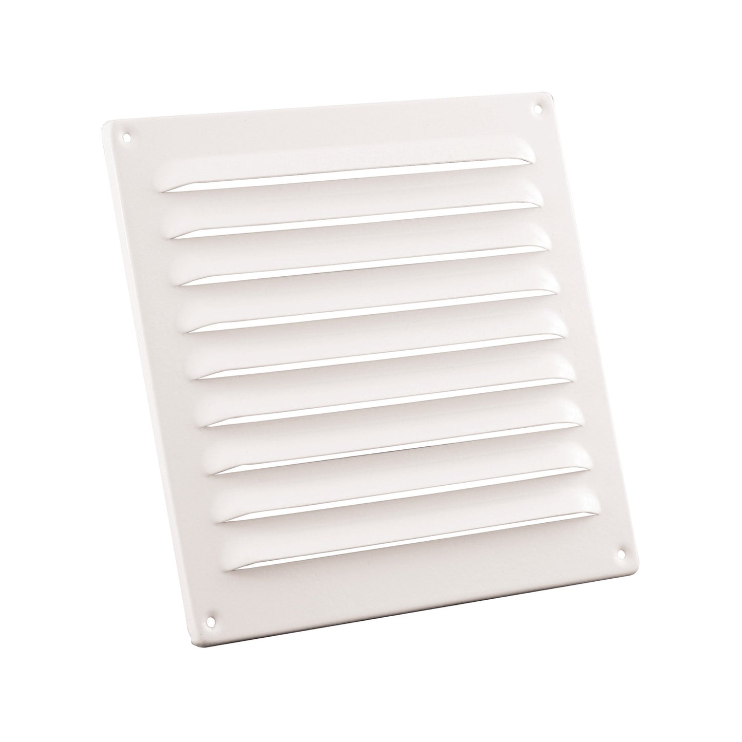 Nedco blade grille, aluminium, small blades, folded edge, 200 x 200 mm, white