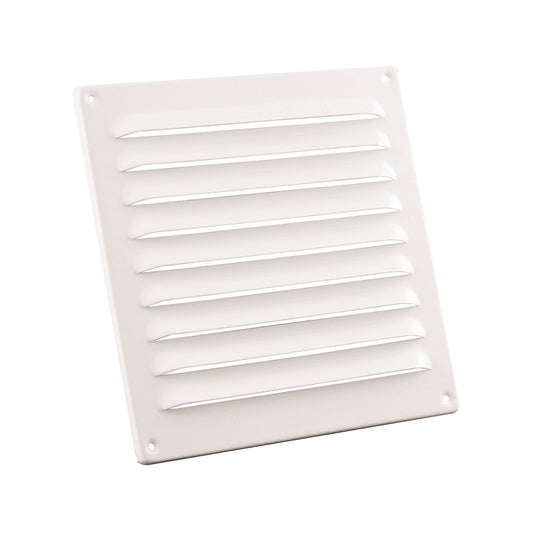 Nedco blade grille, aluminum, small blades, folded edge, 200 x 200 mm, white