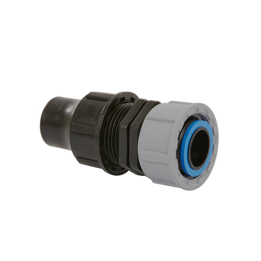 Palaplast coupling, clamp x union nut, 16 mm x ¾"