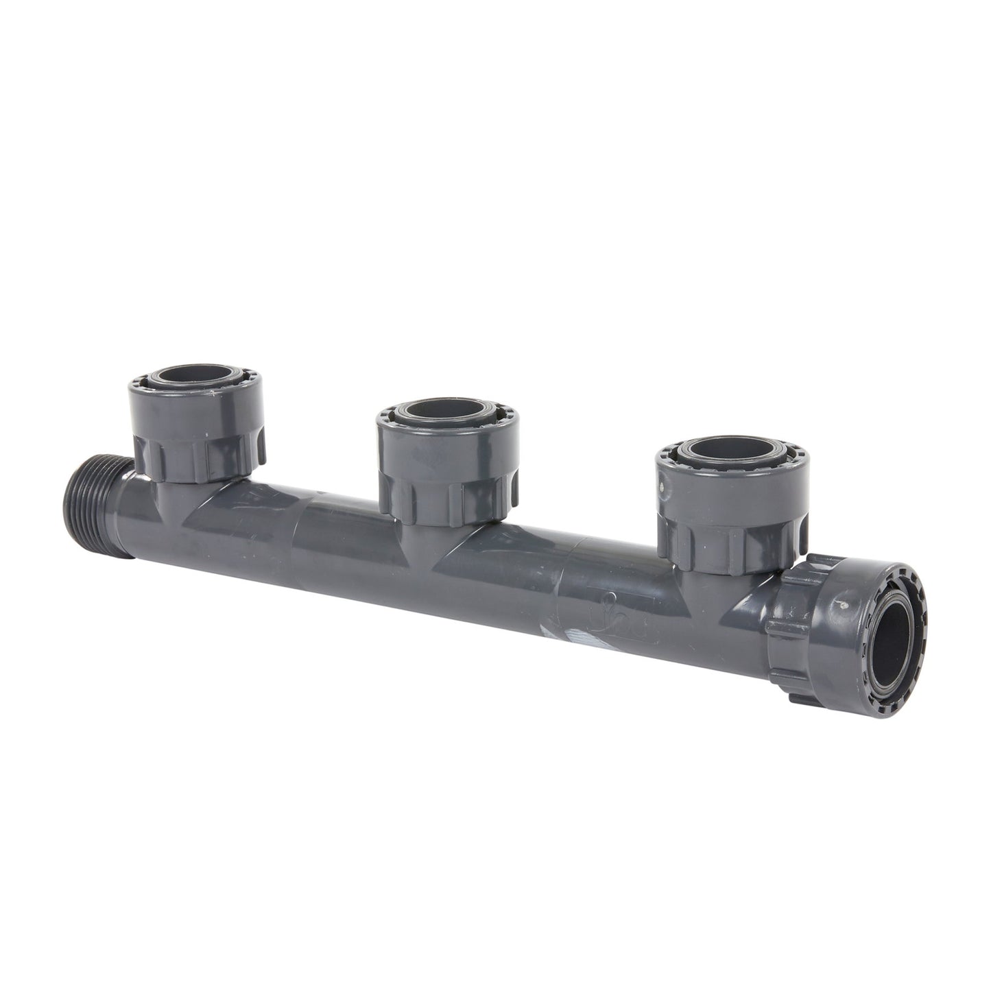 Rain water distributor with o-ring, 3 connections, 1x male thread / 3x female thread, 12 bar, 1"
