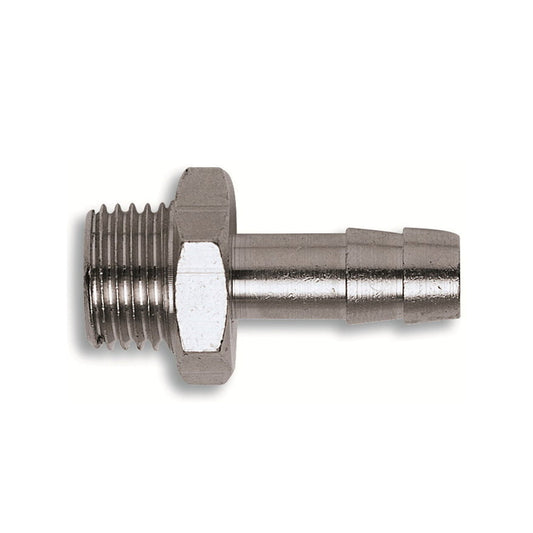Hose barb with male thread, galvanized steel, 8 mm x 3/8"