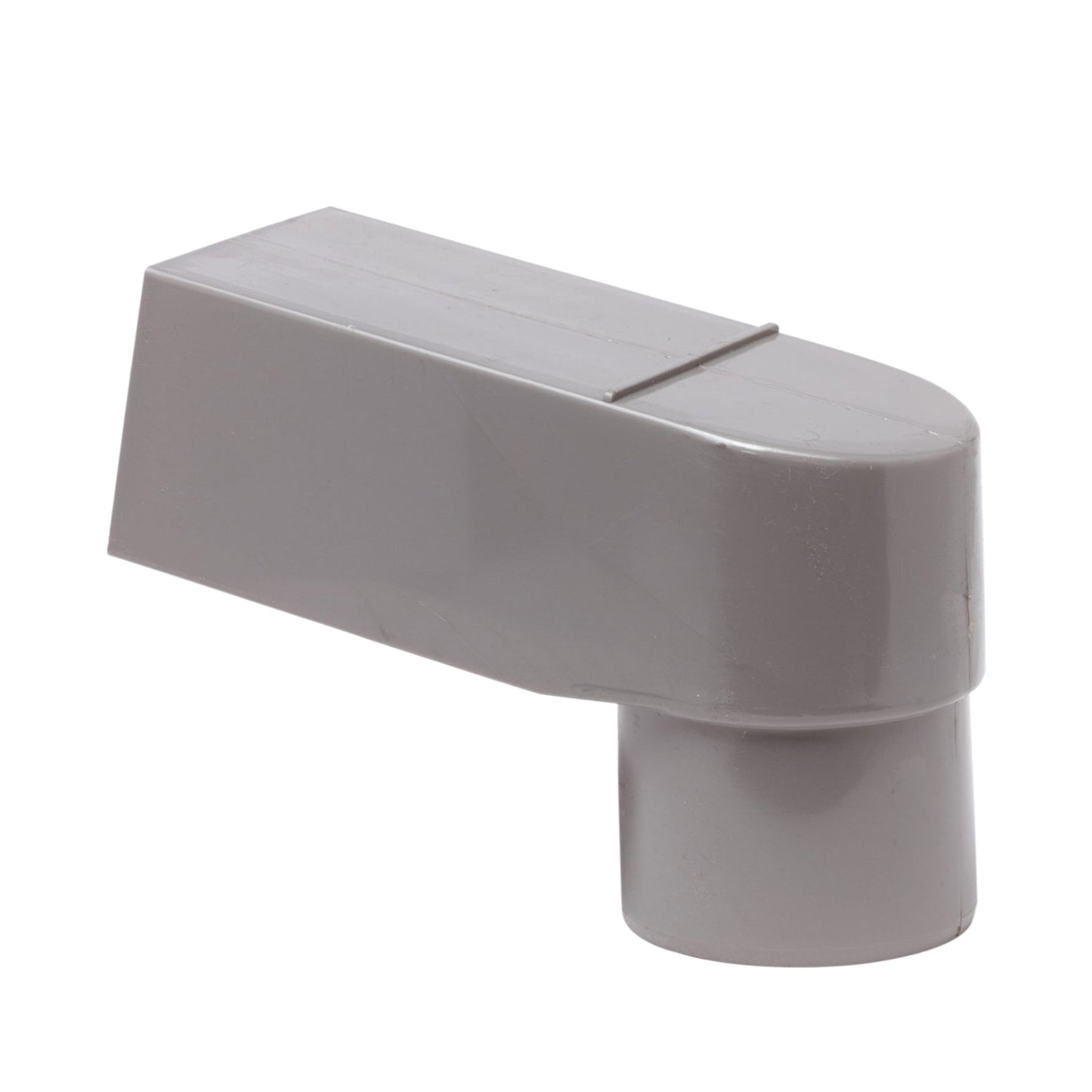 Dyka rainwater outlet adapter, PVC, rect. x circ. outlet, 60 x 100 mm, grey, outlet 100 mm