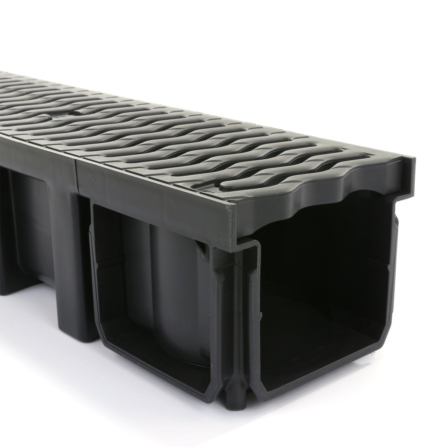 Nicoll drainage channel, type Connecto 100, incl. PP slotted grating, A15, 100 x 13.6 x 11.5 cm