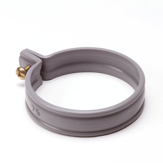 Walraven pipe clamp, PVC, model B, grey, 40 mm
