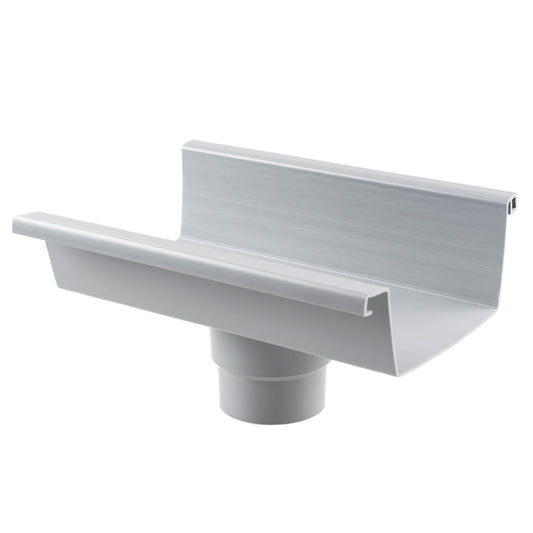 S-lon gutter spout for box gutter, PVC, type 140, spout 70 - 80 mm, grey