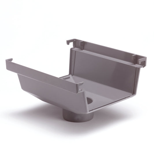 S-lon expanding gutter spout for box gutter, PVC, type 180, spout 80 mm, grey