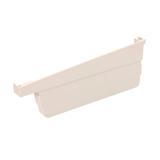 Rawinso end piece for box gutter, PP, light grey, RAL 7035, right, 205 mm
