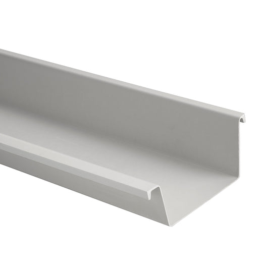 Rawinso box gutter, polyester, light grey, RAL 7035, l = 6 m, 170 mm