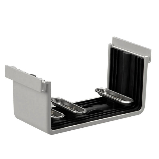 Rawinso connecting piece for box gutter, pp, with EPDM rubber, light grey, RAL 7035, 170 mm