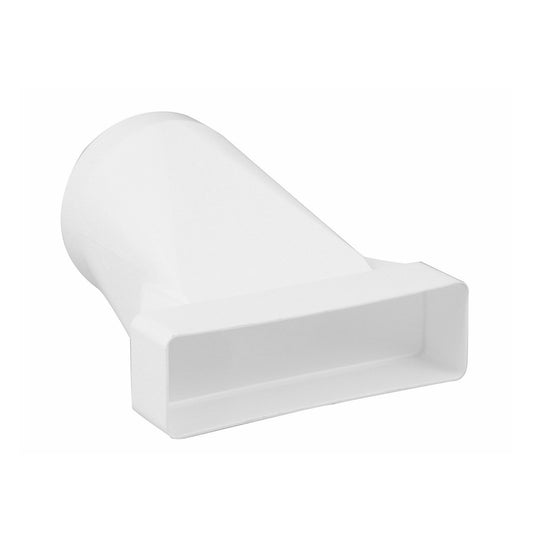 Nedco transition piece for kitchen ventilation, socket x spigot, straight, Ø 125 mm / 204 x 60 mm