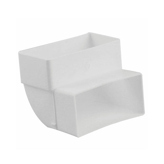 Nedco corner bend 90° for kitchen ventilation, PVC, socket x spigot, vertical, 110 x 54 mm