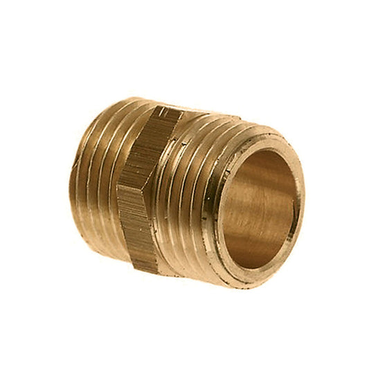 Bonfix double nipple, brass, 2x male thread, 1½"