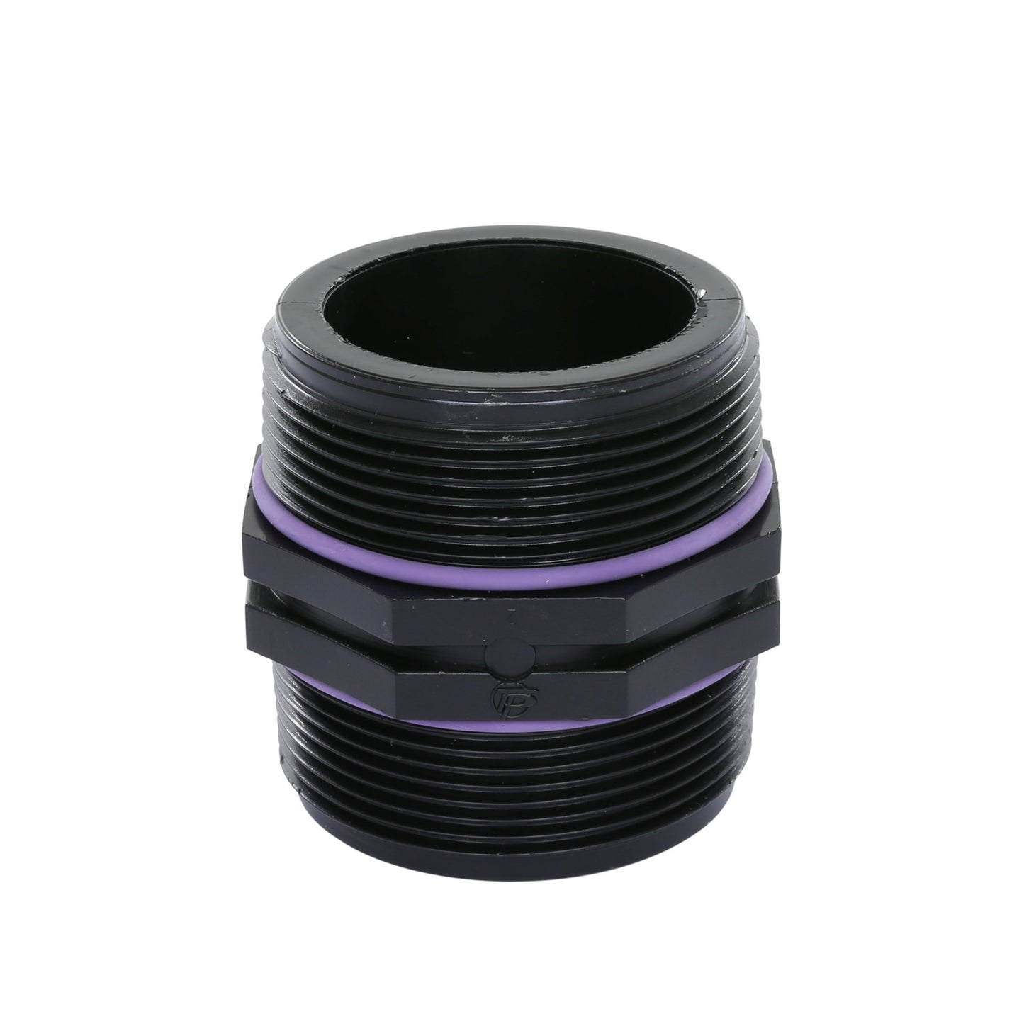 Self-Seal double nipple, PP, 2x male thread, 6 bar, 2" x 2"