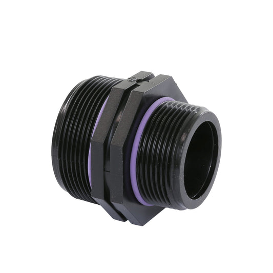 Self-Seal double reducing nipple, PP, 2x male thread, 6 bar, 1¼" x 1"