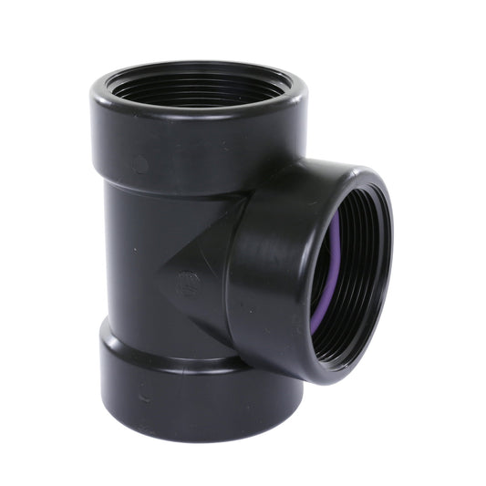 Self-Seal PP T-piece 90°, 3x female thread, 6 bar, 1¼" x 1¼" x 1¼"