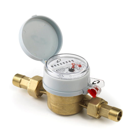 Water meter, type ALFA-SJ-SDC, ½" L110, incl. couplings