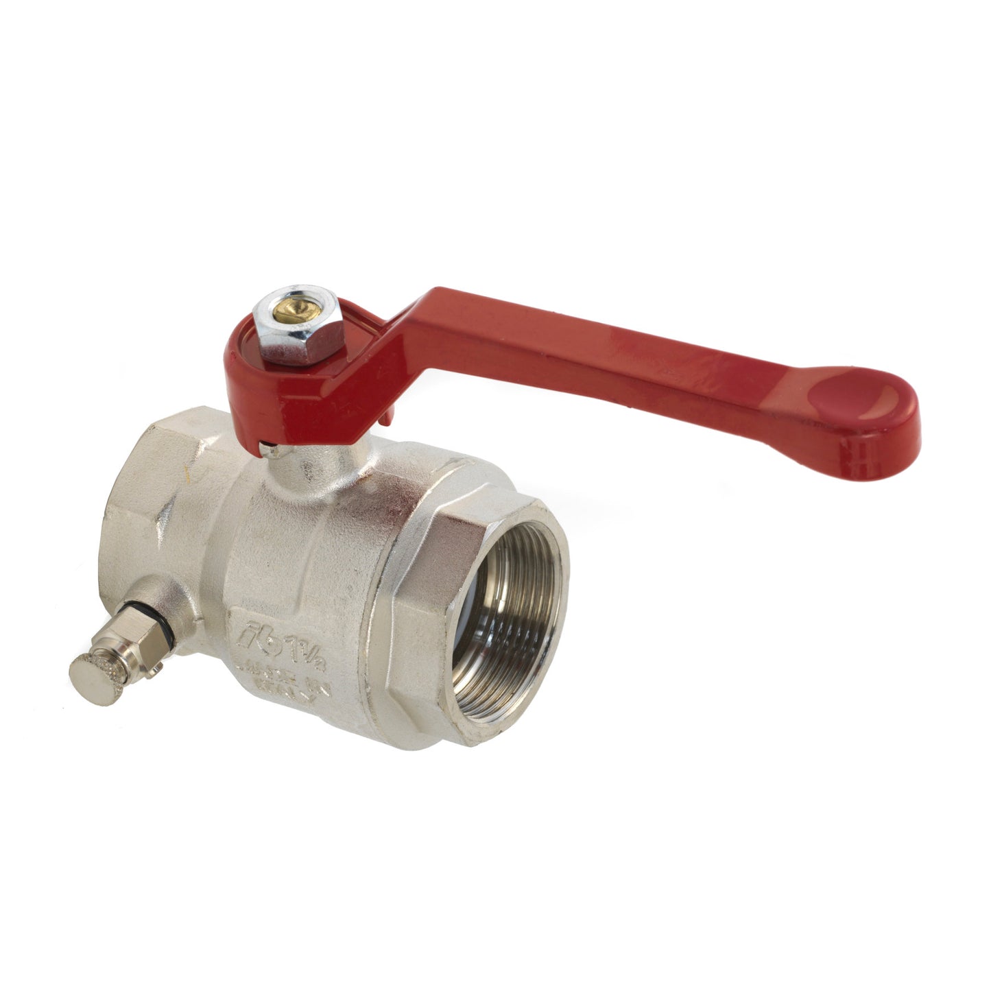 RIV ball valve, chrome-plated brass, 2x female threadtype 4610, full flow, 15 bar, ½"