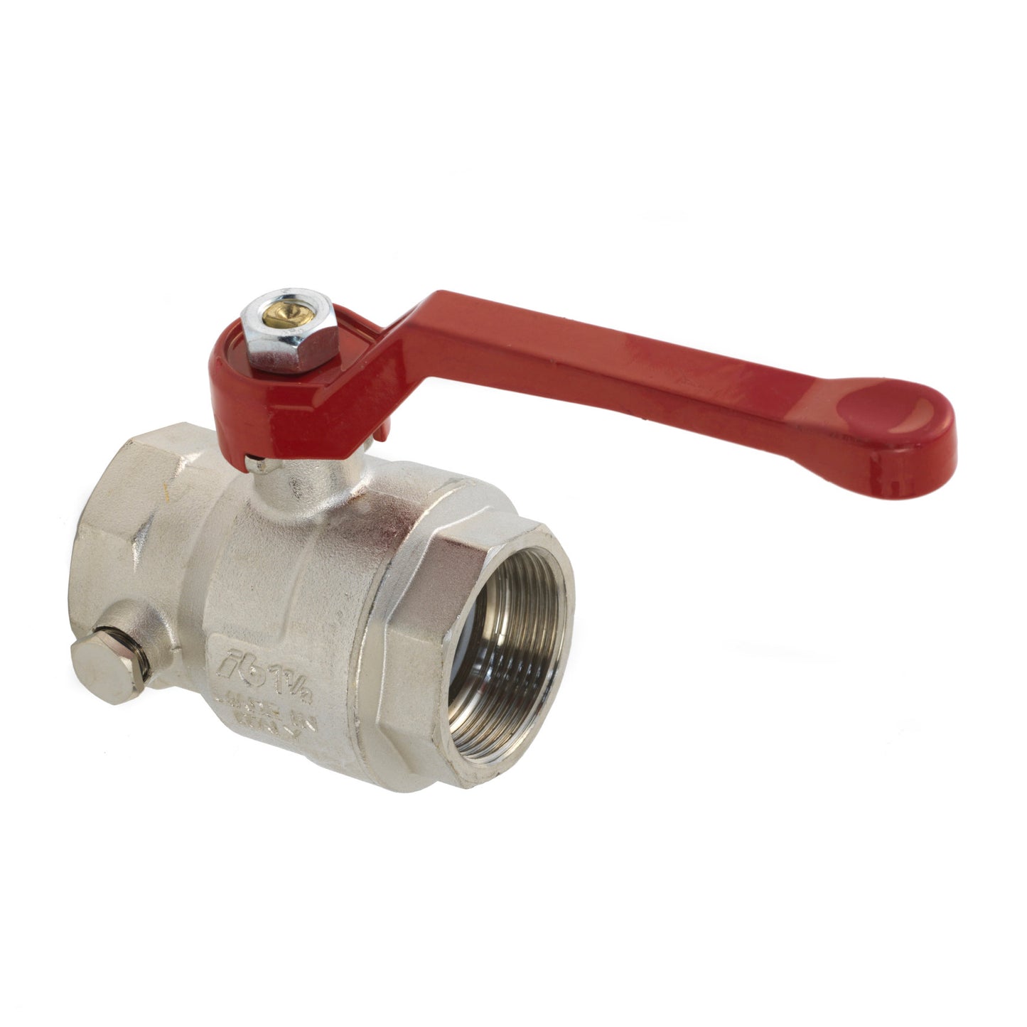 RIV ball valve, chrome-plated brass, 2x female threadtype 4610, full flow, 15 bar, ½"