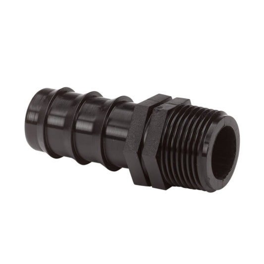 Hose barb with male thread, PP, 12 mm x ½"
