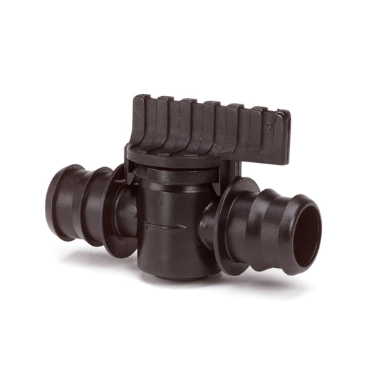 Valve, PP, 2x hose barb, 16 mm